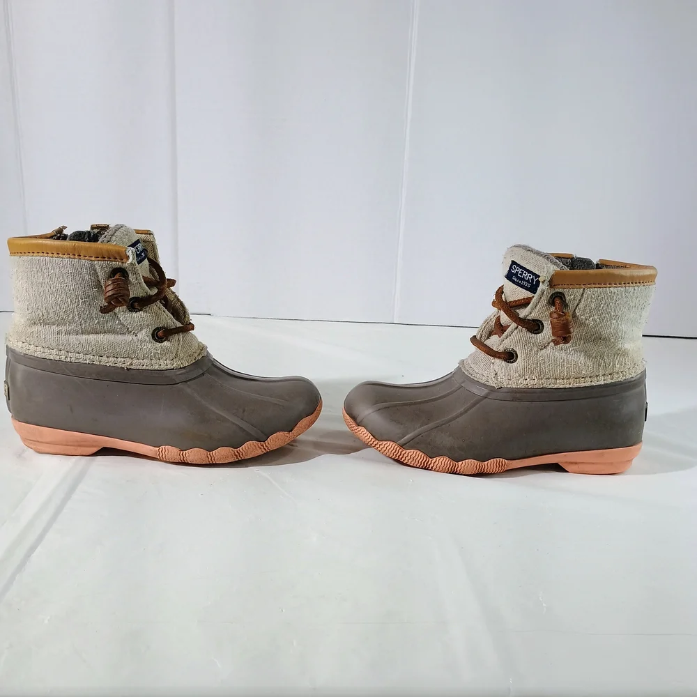 Sperry Kids Brown and Tan Duck Boots